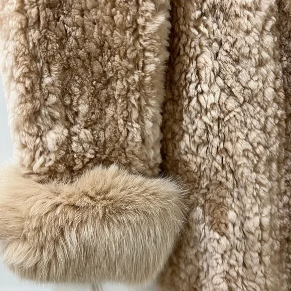 Paula Lishman knit fur coat M